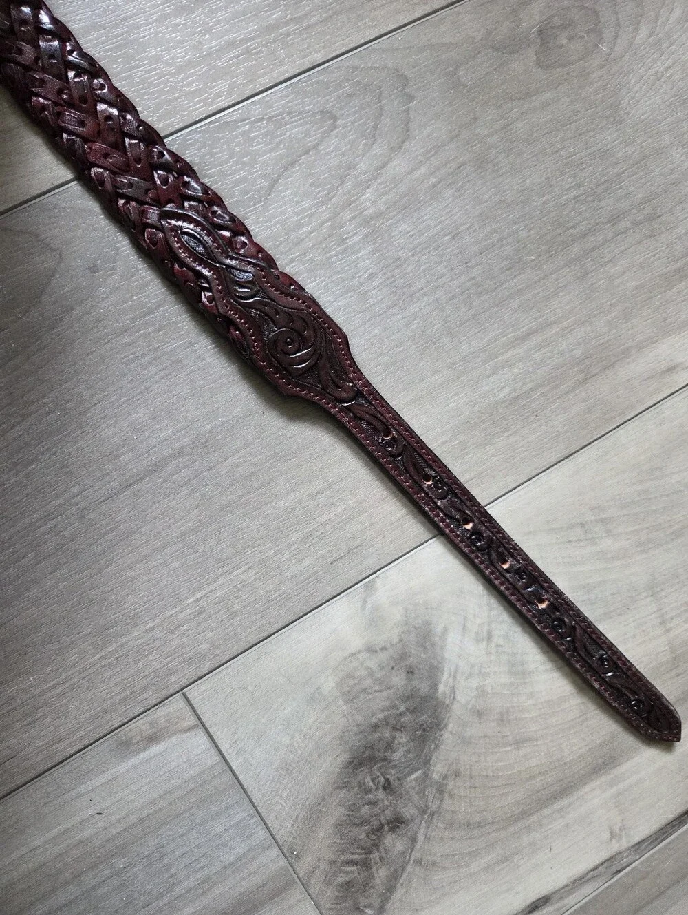 Nocona Leather Belt with Ornate Buckle